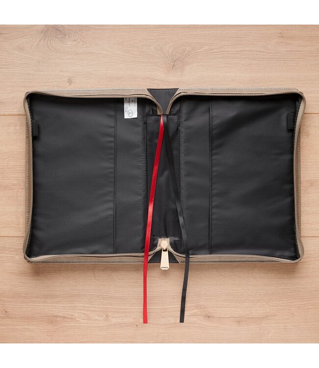 Amazing Grace Taupe Crown of Thorns Faux Leather Fashion Bible Cover - Isaiah 53:5 | 仿皮時尚聖經套