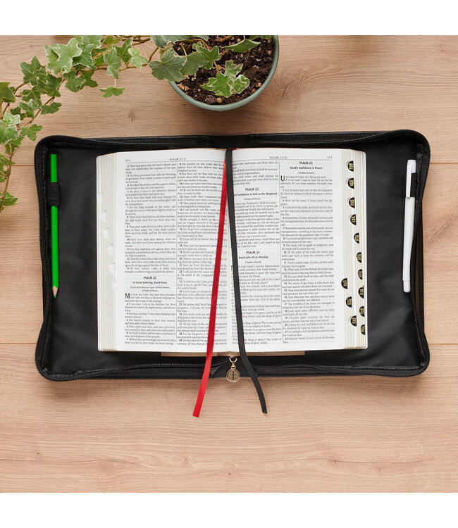 I Know the Plans Black Floral Faux Leather Fashion Bible Cover - Jeremiah 29:11 | 仿皮時尚聖經套