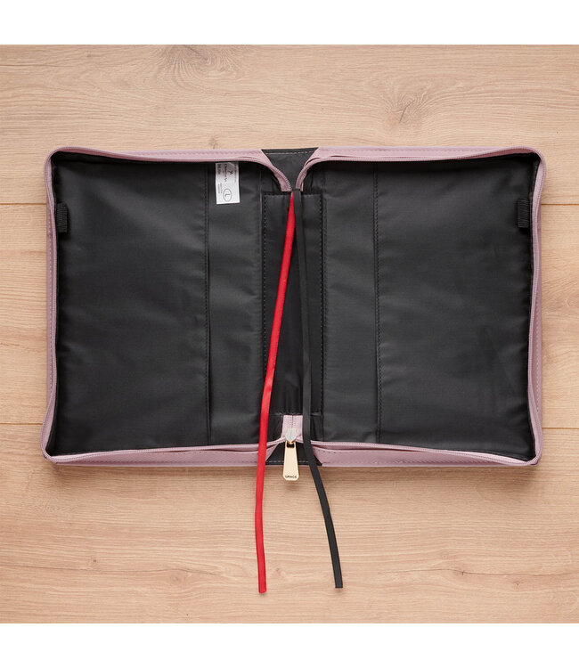 Always Be Joyful Dusty Mauve Faux Leather Fashion Bible Cover - 1 Thessalonians 5:16 | 仿皮時尚聖經套