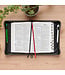 Be Strong and Courageous Charcoal Gray Faux Leather Classic Bible Cover - Joshua 1:9 | 仿皮經典聖經套