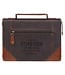 Stand Firm Espresso and Honey-brown Faux Leather Classic Bible Cover - 1 Corinthians 16:13 | 仿皮經典聖經套