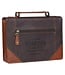 Stand Firm Espresso and Honey-brown Faux Leather Classic Bible Cover - 1 Corinthians 16:13 | 仿皮經典聖經套