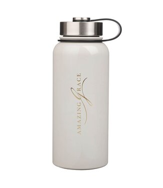 Christian Art Gifts Amazing Grace White Crown of Thorns Stainless Steel Water Bottle | 不鏽鋼水瓶