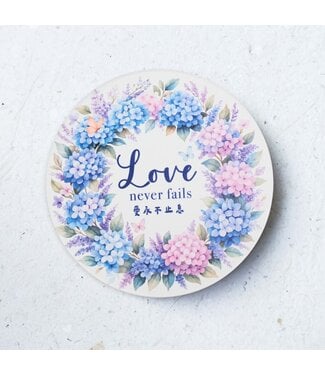 光鹽生活館 Light and Salt 吸水杯墊——愛不止息（白）