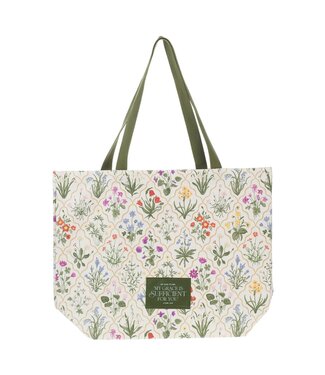 Christian Art Gifts My Grace is Sufficient Floral Tapestry Canvas Tote Bag | 掛毯帆布托特包