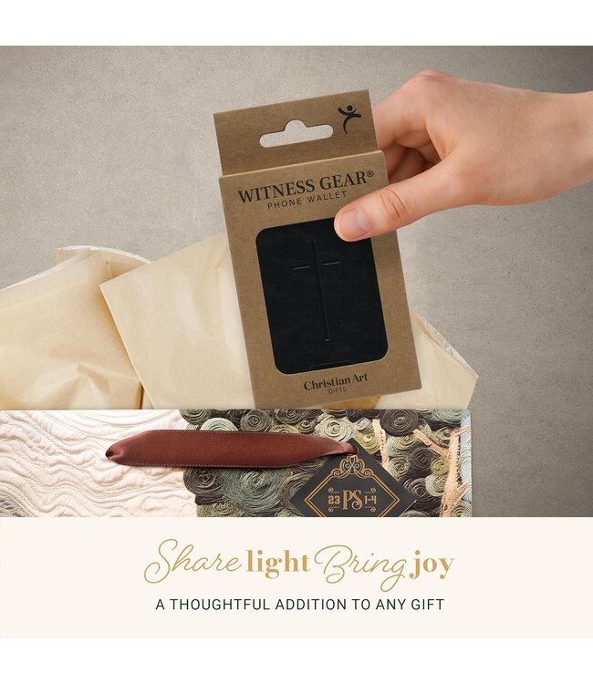 Cross Black Faux Leather Phone Wallet with Stand  | 仿皮手機 Magsafe 錢包