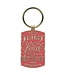 Trust Coral Epoxy-filled Metal Keychain - Isaiah 40:31 | 金屬鑰匙圈