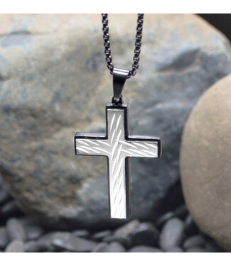 Eden Merry Jewelry Just for Him Jewelry - Cross Diamond Plate Necklace | 金屬十字架項鏈