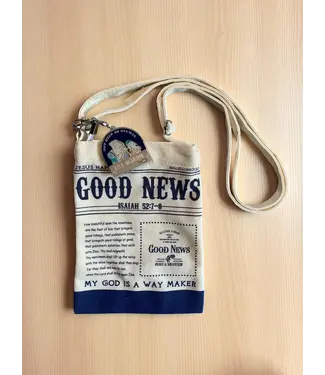 Hallelujah 魚媽手作店 斜揹袋連匙扣——GOOD NEWS