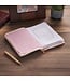 Strength and Honor Pink Floral Faux Leather Classic Journal with Zipper Closure - Proverbs 31:25 | 仿皮拉鏈經典筆記本