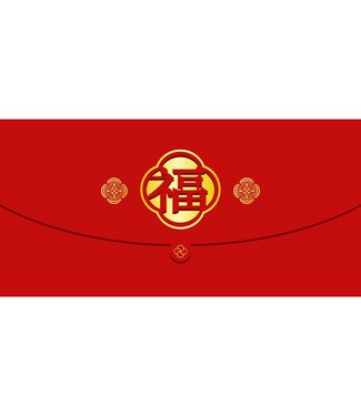 品泉生技 (TW) 燙金雕花紅包——福（橫）（二入）