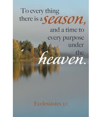 B&H Publishing Group Funeral Bulletin: A Time (Package of 100): Ecclesiastes 3:1 (KJV)  | 喪禮列序單（100張）