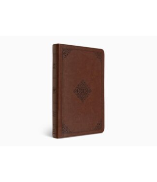 Crossway ESV Large Print Value Thinline Bible-Tan Ornament Design TruTone