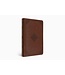 ESV Large Print Value Thinline Bible-Tan Ornament Design TruTone