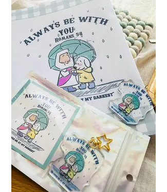 Hallelujah 魚媽手作店 雨中相隨匙扣