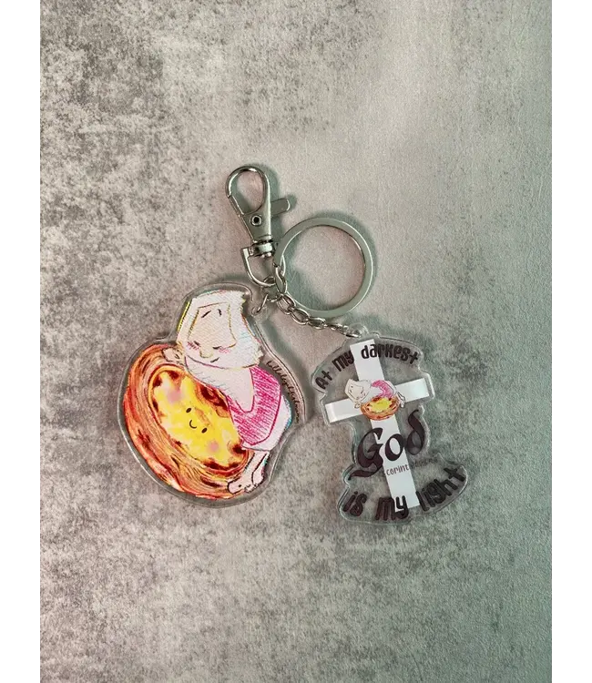 魚媽電話繩匙扣．葡撻