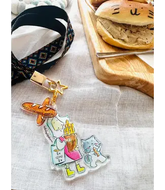 Hallelujah 魚媽手作店 魚媽電話繩匙扣．五餅二魚