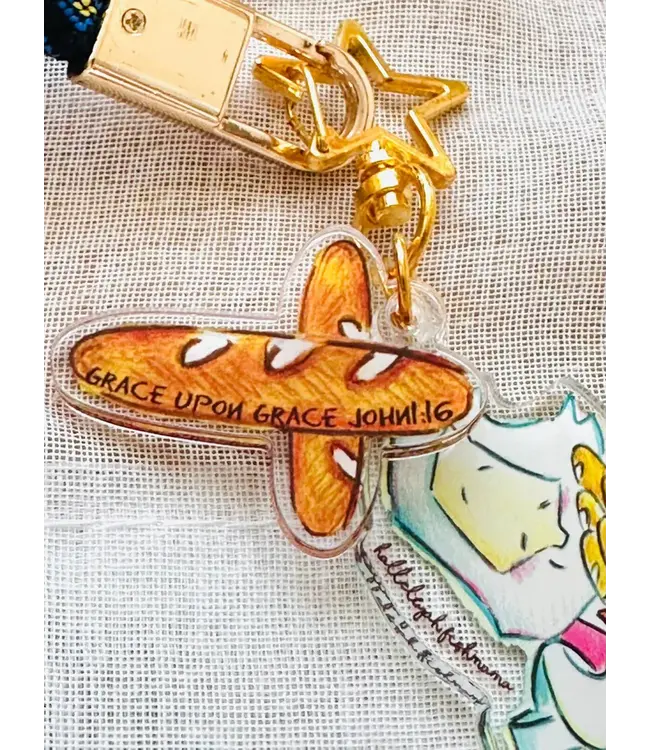 魚媽電話繩匙扣．五餅二魚