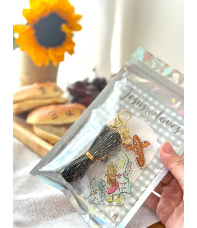 魚媽電話繩匙扣．五餅二魚