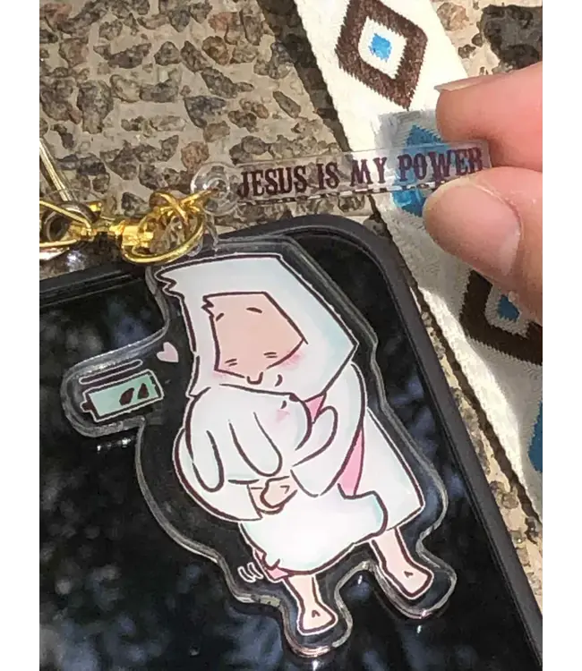 魚媽電話繩匙扣．JESUS POWER