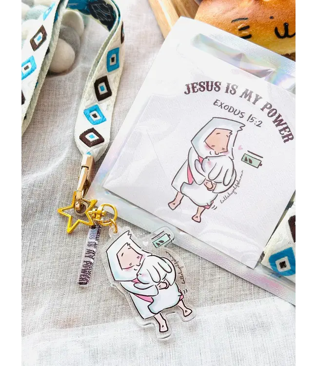 魚媽電話繩匙扣．JESUS POWER