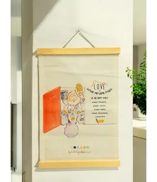 Hallelujah 魚媽手作店 LOVE．獅子山帆布掛牆布