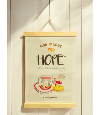 Hallelujah 魚媽手作店 HOPE帆布掛牆布