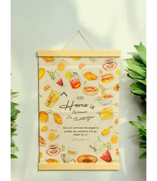 Hallelujah 魚媽手作店 Home is...帆布掛牆布