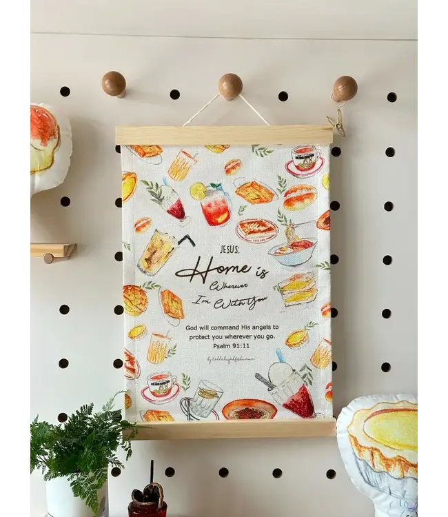 Home is...帆布掛牆布