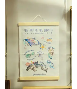 Hallelujah 魚媽手作店 聖靈果子帆布掛牆布