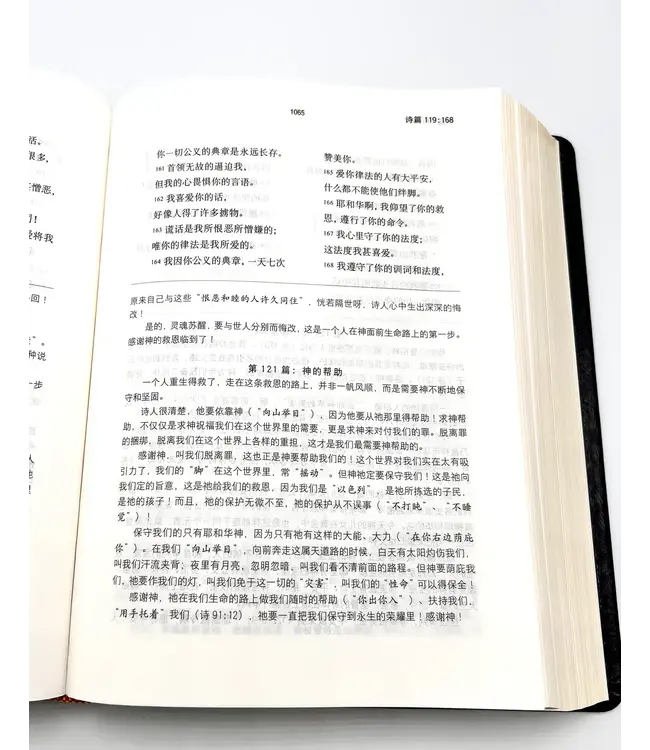 圣经．和合本．灵修导读本．黑色皮面（简体）