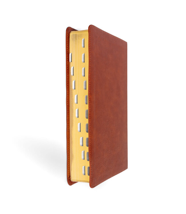 NASB Personal Size Giant Print Bible, Burnt Sienna LeatherTouch Indexed