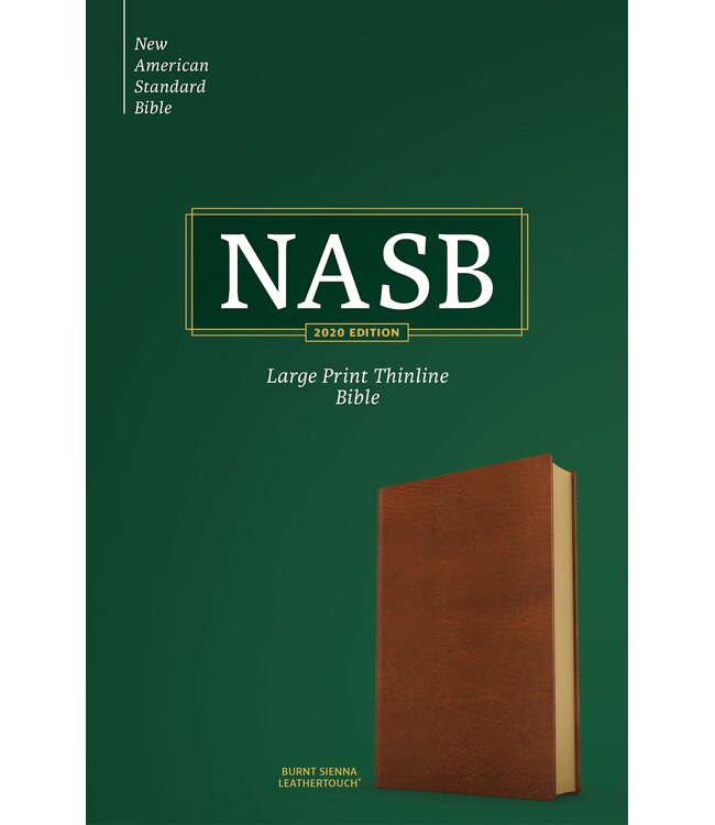 NASB Large Print Thinline Bible-Burnt Sienna LeatherTouch