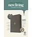 NLT Compact Giant Print Bible Filament-Enabled w/Zipper-Woven Cross Gray LeatherLike Indexed