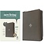 NLT Compact Giant Print Bible Filament-Enabled w/Zipper-Woven Cross Gray LeatherLike Indexed