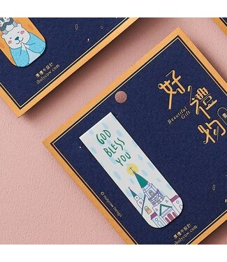 森日禮 Sunngift 書籤磁鐵——GOD BLESS YOU白底（繽紛系列）