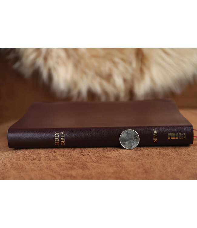 NIV Thinline Bible (Comfort Print)-Burgundy Bonded Leather Indexed