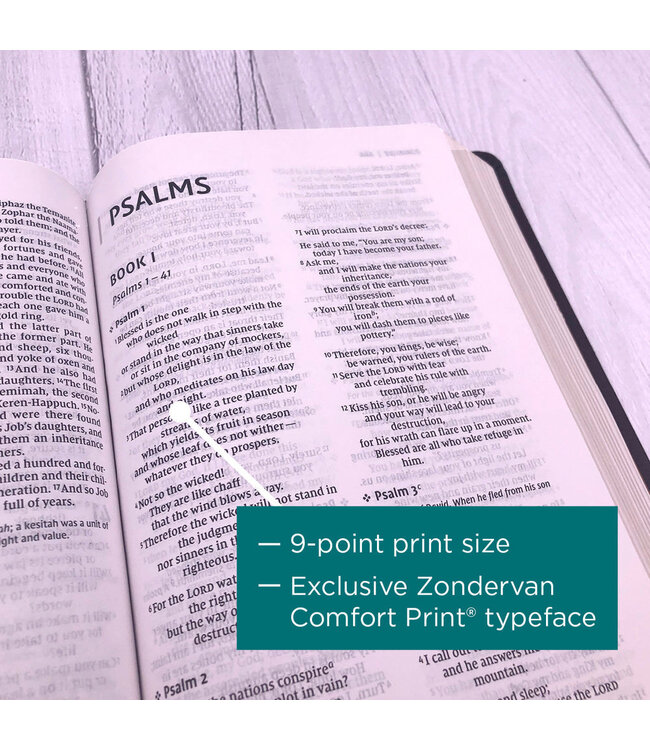 NIV Thinline Bible (Comfort Print)-Burgundy Bonded Leather Indexed