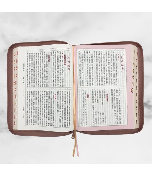 聖經．和合本．9系列．大字皮面拉鍊索引（霧紫金）