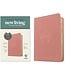 NLT Compact Bible, Filament-Enabled Edition, LeatherLike, Holy Dusty Pink, Red Letter