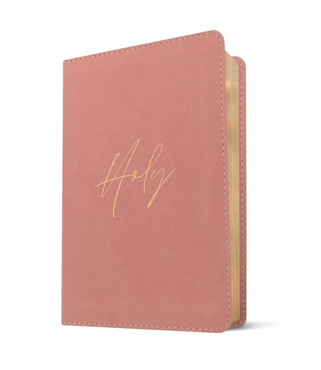 NLT Compact Bible, Filament-Enabled Edition, LeatherLike, Holy Dusty Pink, Red Letter