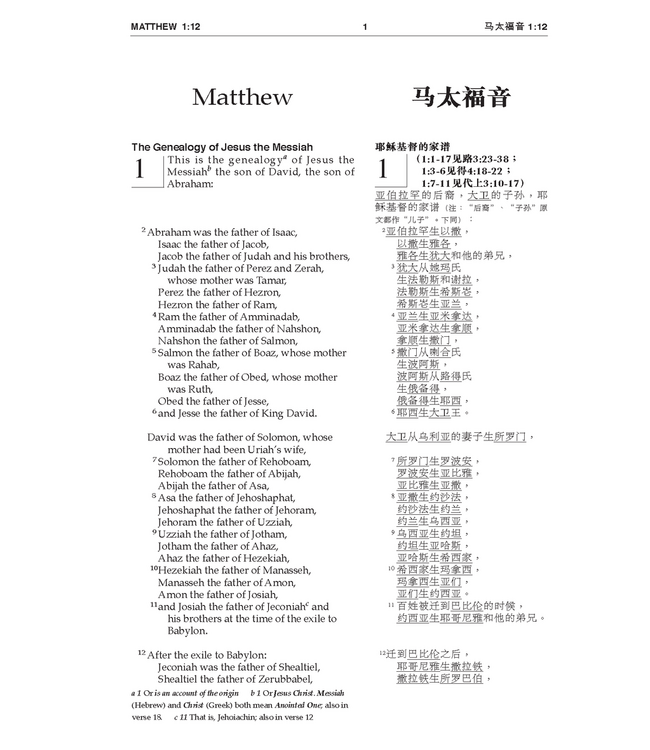 新约圣经．和合本／新国际版 NIV．平装（简体） | Chinese CUV (Simplified Script)/English NIV Bilingual New Testament, Paperback, Red