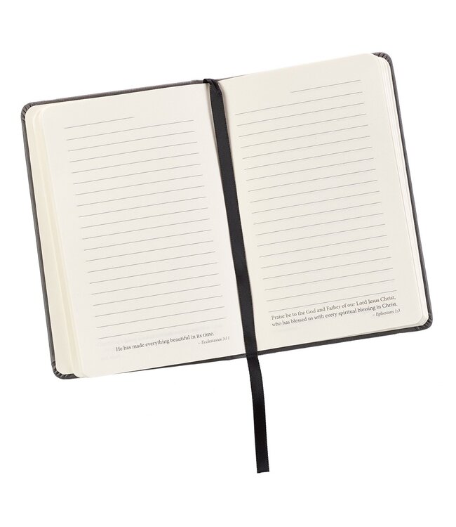 Be Strong Hardcover Faux Leather Notebook with Elastic Closure - Joshua 1:9 | 仿皮筆記本，附束帶