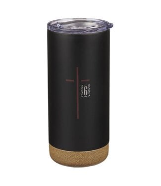 Christian Art Gifts Man of God Black Stainless Steel Tumbler - 1 Timothy 6:11 | 不鏽鋼隨行杯