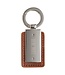 Stand Firm in the Faith Honey-brown Faux Leather and Silver Metal Keychain - 1 Corinthians 16:13 | 仿皮銀色金屬鑰匙圈