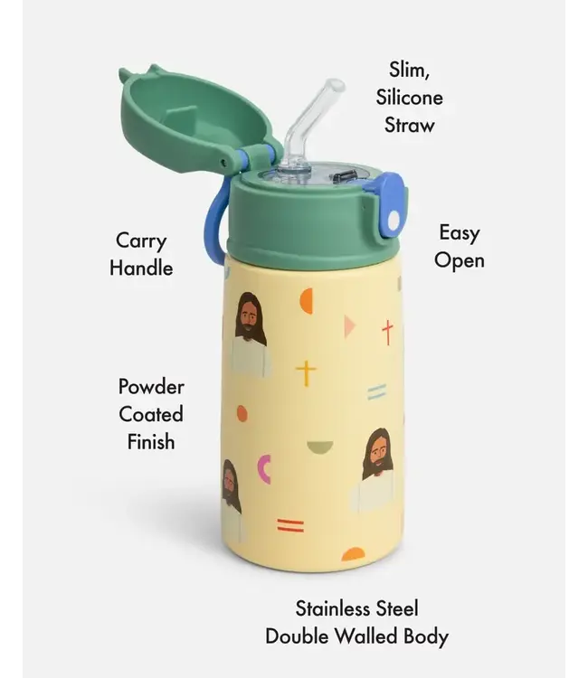 Jesus Water Bottle – 13.5oz Stainless Steel | 不鏽鋼水瓶 – 13.5盎司