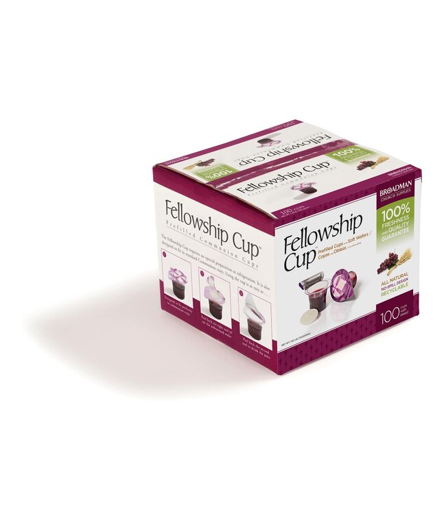 Communion-Fellowship Cup Prefilled Juice/Wafer (Box Of 100) | 預裝聖餐杯（100 個裝）：內含果汁與聖餐餅