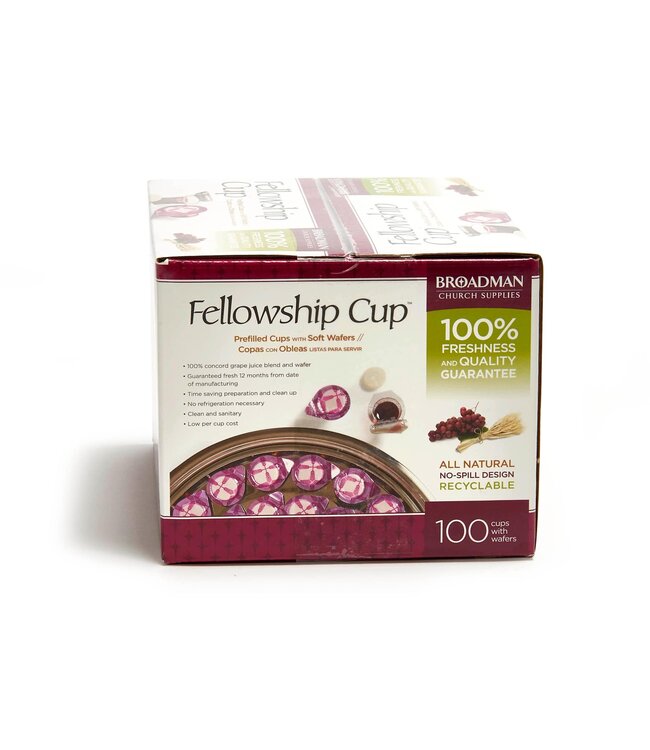 Communion-Fellowship Cup Prefilled Juice/Wafer (Box Of 100) | 預裝聖餐杯（100 個裝）：內含果汁與聖餐餅