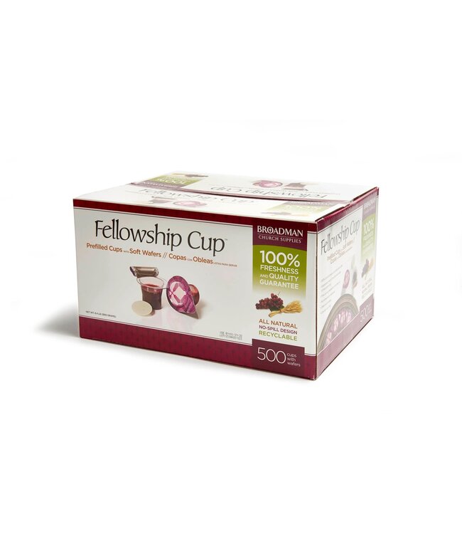 Fellowship Cup - prefilled communion cups - juice and wafer - 500 Count Box | 預裝聖餐杯（500 個裝）：內含果汁與聖餐餅