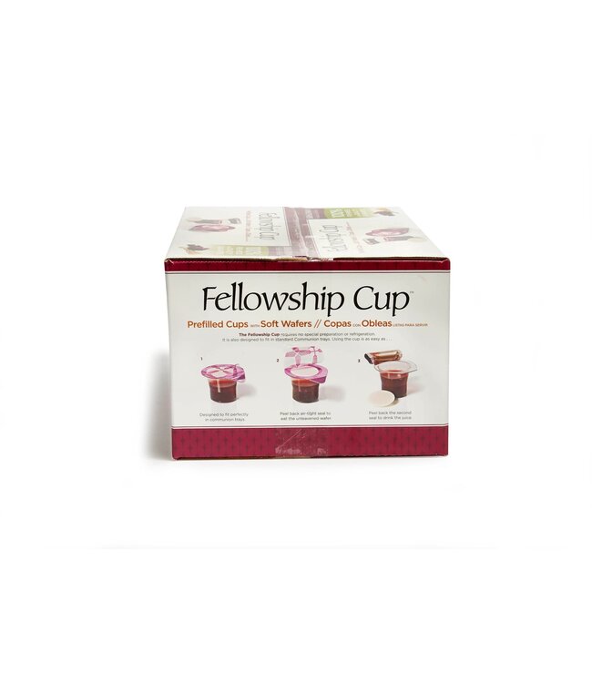 Fellowship Cup - prefilled communion cups - juice and wafer - 500 Count Box | 預裝聖餐杯（500 個裝）：內含果汁與聖餐餅
